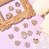 2Pcs 2 Colors Brass Micro Pave Cubic Zirconia Beads KK-YW0003-04-5