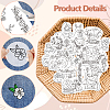4 Sheets 11.6x8.2 Inch Stick and Stitch Embroidery Patterns DIY-WH0455-191-3