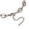 304 Stainless Steel Oval Link Chains Bracelets for Men & Women BJEW-D042-53P-2