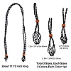Gorgecraft Adjustable Braided Waxed Cord Macrame Pouch Necklace Making MAK-GF0001-03-2
