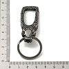 Tibetan Style 316 Surgical Stainless Steel Fittings with 304 Stainless Steel Key Ring FIND-Q101-07AS-02-3
