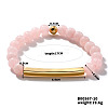 Natural Rose Quartz Stretch Bracelets CL6256-4-1