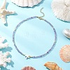 Summer Beach Natural Amethyst Round Beaded Necklaces NJEW-JN05262-03-1