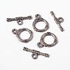 Tibetan Style Alloy Toggle Clasps X-LF10395Y-3