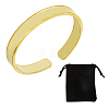 1Pc Brass Cuff Bangles for Men Women BJEW-UN0001-43-1