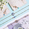 20Pcs Eye Enamel Charm Connector Flat Round Evil Eye Charm Assorted Evil Eye Connector for Jewelry Necklace Bracelet Earring Making Crafts JX222A-5