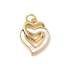 Brass Pave Natural White Shell Pendants KK-S522-08C-G-1
