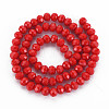 Opaque Solid Color Glass Beads Strands EGLA-A034-P6mm-D22-2