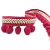 Ethnic Style Polyester Pom Pom Tassel Fringe Trim Ribbon PW-WG31478-20-1