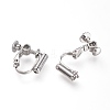 Brass Screw Clip-on Earring Converters Findings KK-N229-01C-4