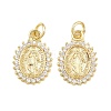 Religion Brass Micro Pave Clear Cubic Zirconia Pendants CU-CBA9482-01G-03-1
