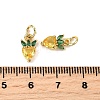 Brass Micro Pave Cubic Zirconia Charms ZIRC-H119-06G-01-3