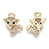 Brass Micro Pave Cubic Zirconia Charms KK-N231-133-NF-2