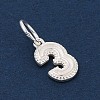 Number Series 925 Sterling Silver Charms STER-Q002-01D-2