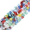 Electroplate Transparent Glass Beads Strands EGLA-Q139-01A-M02-1