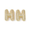 Brass Micro Pave Clear Cubic Zirconia Pendants KK-Z041-01G-H-1