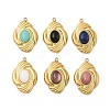 Natural Mixed Gemstone Pendants STAS-F312-06G-1