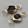 Brass Rhinestone Connector Charms LS-RB-WH0001-08D-2