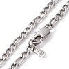 Women's 304 Stainless Steel Figaro Chain Necklace NJEW-JN03262-3