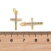 Brass Micro Pave Cubic Zirconia Pendants CU-CBADC6C-11G-01-3
