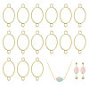 32Pcs Alloy Oval Open Back Bezel Connector Charms FIND-CA0011-77LG-1