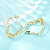 304 Stainless Steel Textured Wavy Wire Heart Shape Stud Earrings for Women SA-CBAB549-06G-2