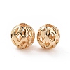 Brass Hollow Beads KK-E046-04C-G-2