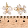 Rack Plating Brass Micro Pave Clear Cubic Zirconia Chrams KK-D097-02G-3