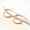 304 Stainless Steel C-shaped Hoop Circle Ball Stud Earrings STAS-K204-04G-9