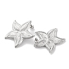 304 Stainless Steel Starfish Stud Earrings EJEW-D281-22S-2