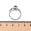 Natural Tiger Eye Finger Rings RJEW-A084-04P-06-5