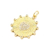 Brass Micro Pave Cubic Zirconia Pendants X-KK-D325-61G-02-2