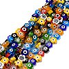 Handmade Millefiori Glass Bead Strands LAMP-J035-12mm-41-1