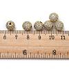 Brass Cubic Zirconia Beads ZIRC-F001-31G-3