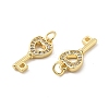 Brass Micro Pave Clear Cubic Zirconia Pendants KK-E068-VB180-2