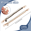 ANATTASOUL 4Pcs 4 Colors Plastic Pearl Beaded & PU Leather Chain Mobile Straps FIND-AN0001-13-2