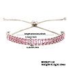 Adjustable Brass Pave Cubic Zirconia Slider Bracelets YT3648-4-1