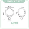 80Pcs Brass Hoop Earrings Findings FIND-DR0001-65B-2