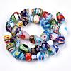 Handmade Millefiori Glass Beads Strands LK06Y-2
