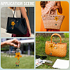Leather and Alloy Keychain HJEW-WH20022-04A-04-4
