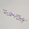 Polyester Rayon Flower Embroider Thread Iron on/Sew On Patches PATC-WH20017-18D-2