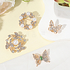 4Pcs 4 Styles Alloy Rhinestone Brooches for Clothes JEWB-CN0001-05-3