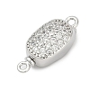 Brass Micro Pave Clear Cubic Zirconia Box Clasps LS-KK-P291-38P-1