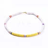 Handmade Polymer Clay Heishi Beaded Necklaces NJEW-JN02723-01-1