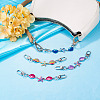 4Pcs 4 Colors Ocean Theme Alloy Enamel Link Purse Strap Extenders AJEW-TA0003-68-8
