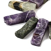 Natural Amethyst and Prehnite Beads Strands G-S386-D17-4
