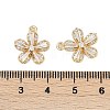 Rack Plating Brass Micro Pave Cubic Zirconia Pendants KK-C082-01G-01-3