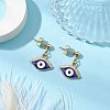 Alloy Enamel Stud Dangle Earrings EJEW-JE06025-2