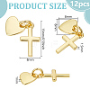 12PCS Brass Pendants KK-BC0014-40G-2