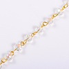Handmade Rondelle Glass Beads Chains for Necklaces Bracelets Making AJEW-JB00037-04-1